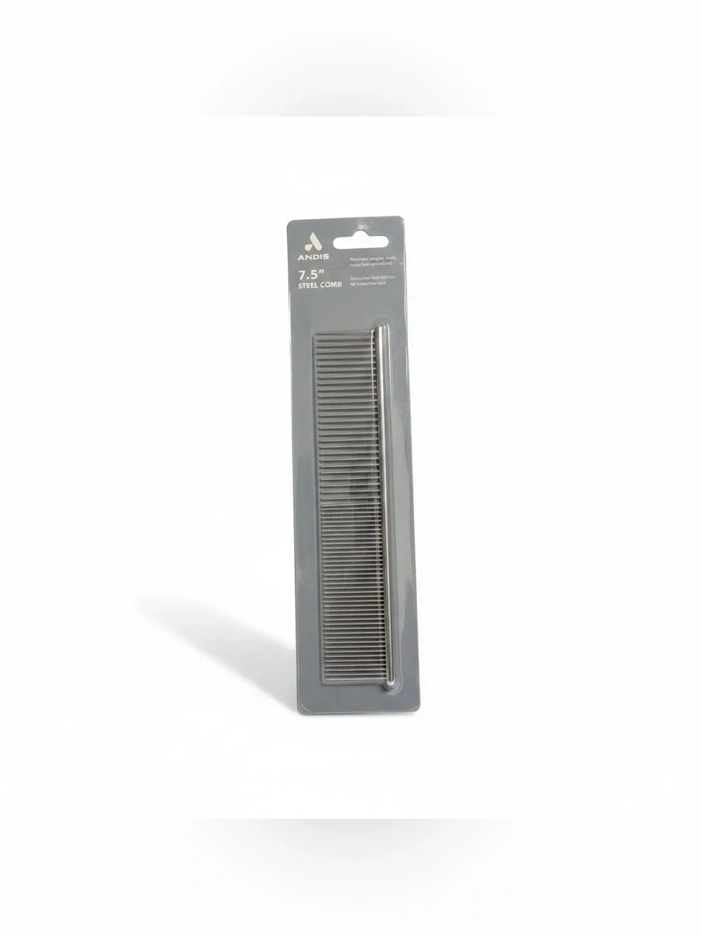 Andis 7.5-inch steel grooming comb, NWT
